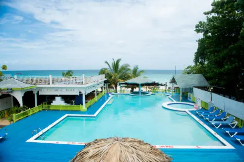 Caribbean Sea at Fun Holiday Beach Hotel Negril Jamaica